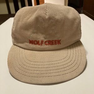 Vintage corduroy wolf creek cream hat